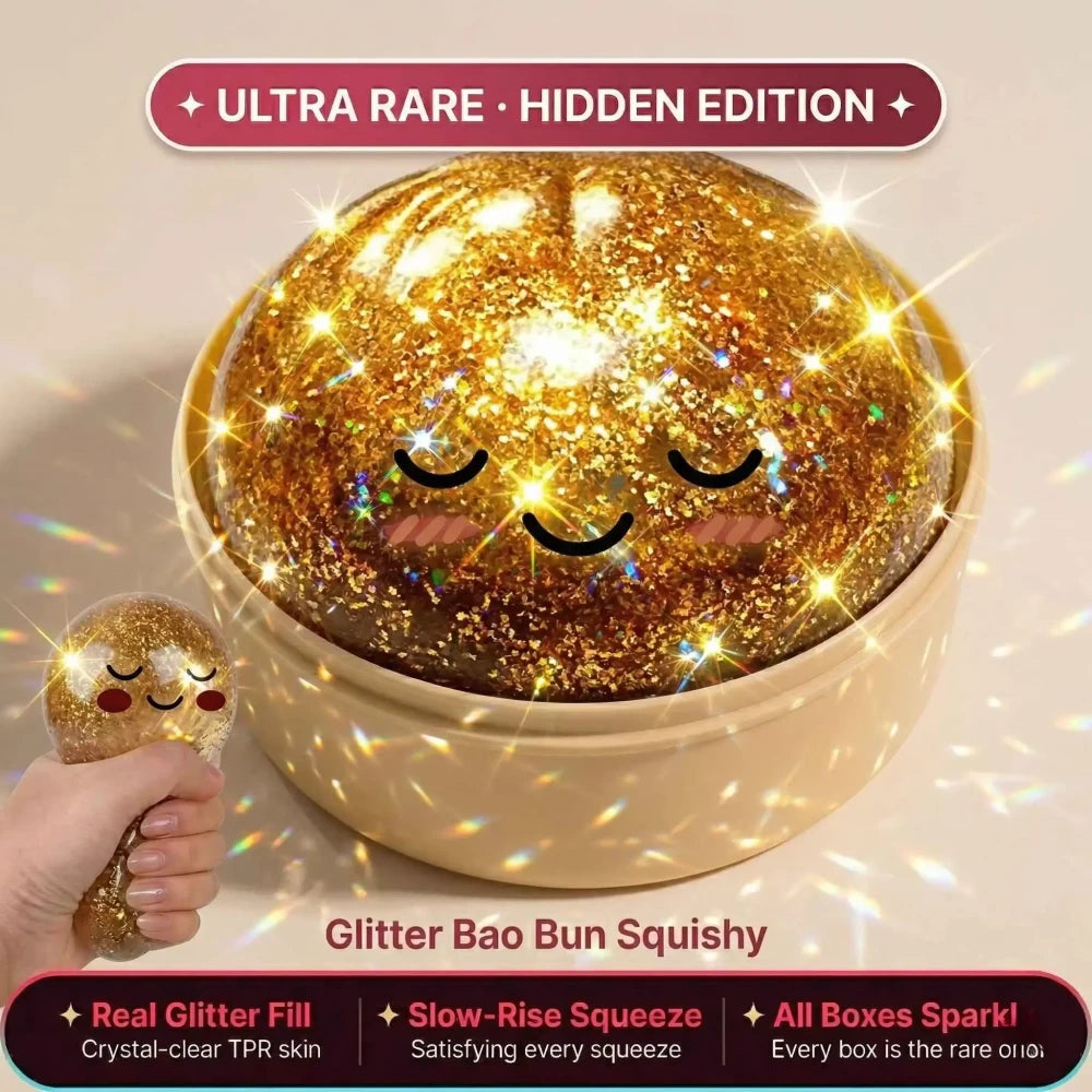 Gold Glitter Dumpling Squishy