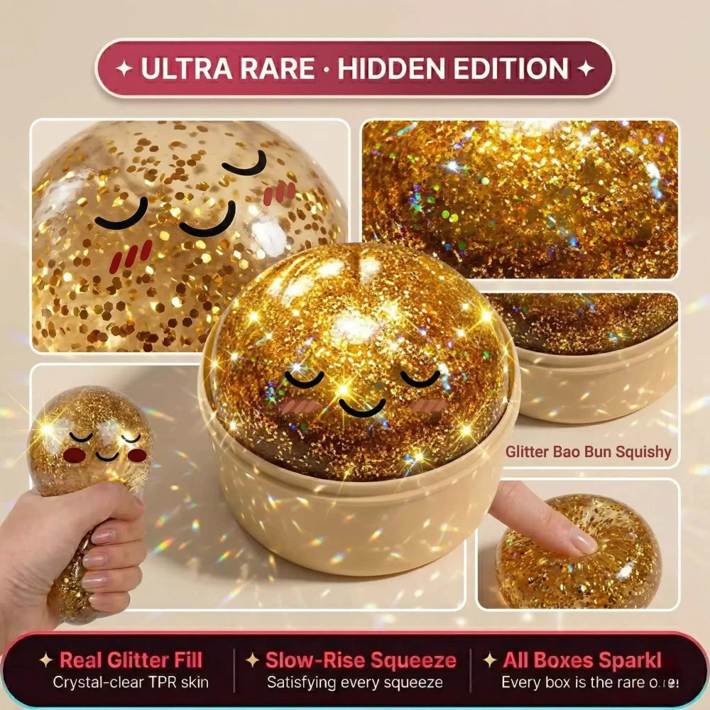 Gold Glitter Dumpling Squishy