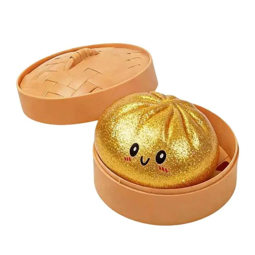 Gold Glitter Dumpling Squishy
